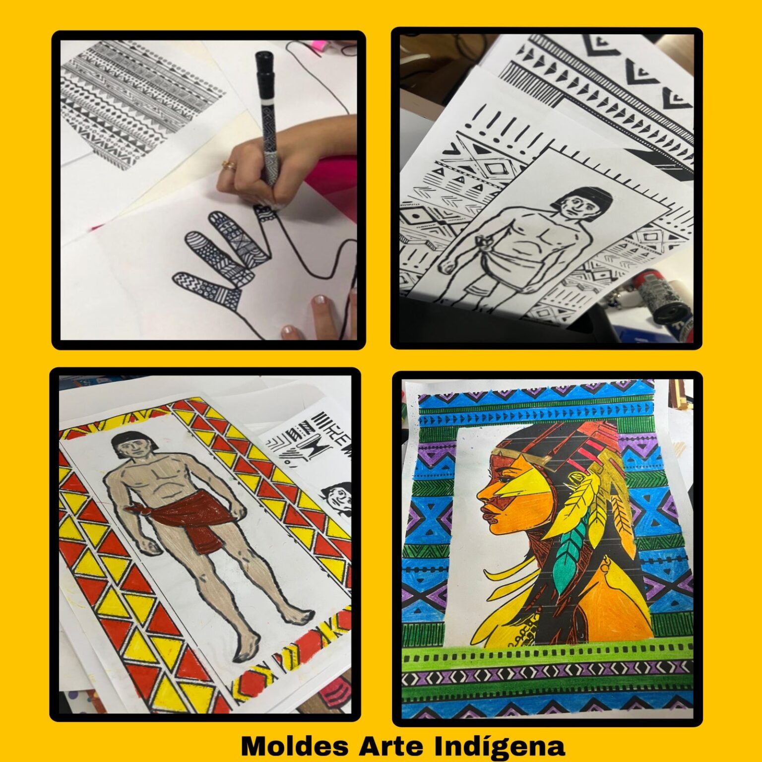 Apostila com moldes de arte indígena 2 – Arte e Atividades