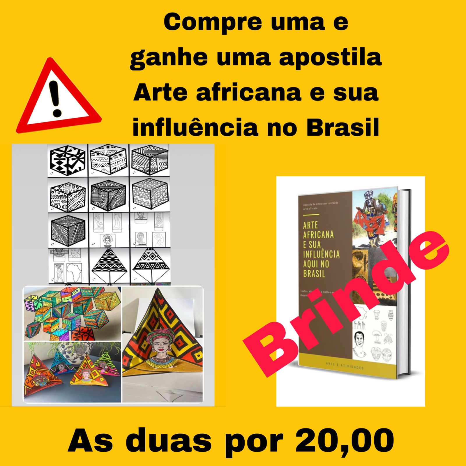 Combo compre 1 leve 2 Apostila com Atividades Arte Africana - Imagem 2