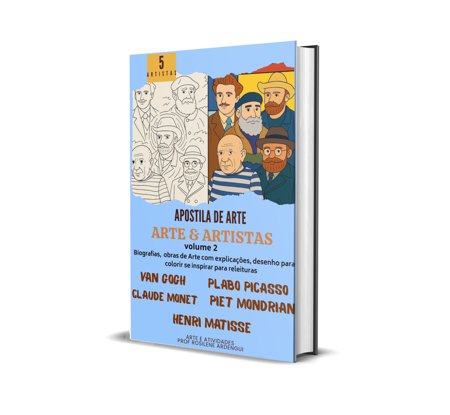 Apostila Arte e Artistas com 5 artistas famosos das Vanguardas europeias