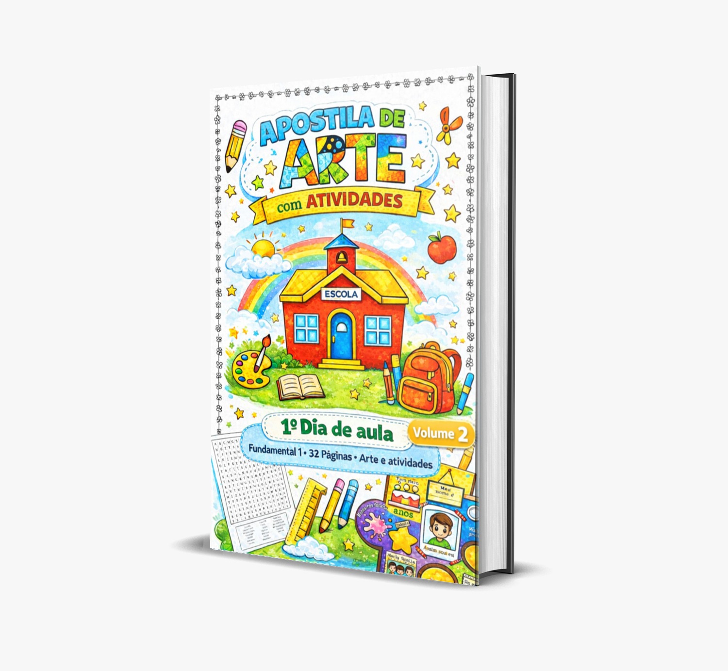 Apostila de Arte com atividades 1º dia de aula Fundamental 1 volume 2